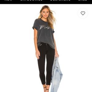 Agolde Sophie High Rise Skinny Crop Black Size 26